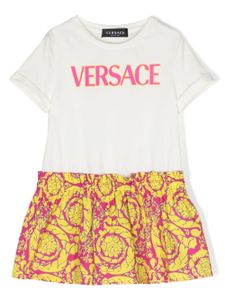 Versace Kids robe à imprimé baroque - Blanc