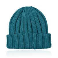 LGT JWLS Grofgebreide Dames Beanie met Omslagrand - Petrol - thumbnail