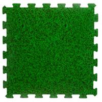 Foam puzzelmat zwembadtegels / fitnesstegels - Gras - 8x stuks - 50 x 50 cm p/stuk