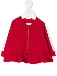 Monnalisa veste bomber à ourlet péplum - Rouge