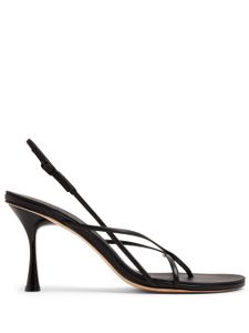 Studio Amelia sandales Wishbone 90 mm en cuir - Noir