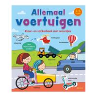Deltas Kleur- en stickerboek met woordjes allemaal voertuigen (3-5)
