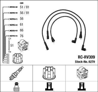 Bougiekabelset RCRV309