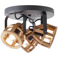 Brilliant 3-lichts plafondlamp Matrix Wood 86634/76