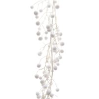 Sneeuwballen slinger met glitters 130 cm sneeuwversiering slingers