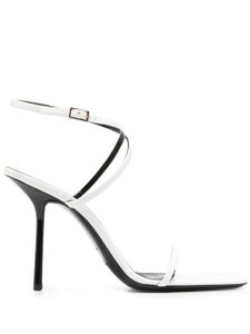 Saint Laurent sandales en cuir à brides 110 mm - Blanc