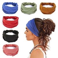 brede hoofdbanden voor vrouwen antislip zachte elastische haarbanden yoga hardlopen sport workout gym head wraps geknoopt katoenen doek afrikaanse tulbanden bandana Lightinthebox