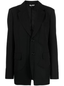 Black Comme Des Garçons blazer en laine à simple boutonnage - Noir