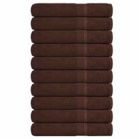 VidaXL Handdoeken frogn 10 st 100x200 cm 360 g/m² bruin