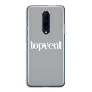 Topvent Grijs Wit: OnePlus 7 Pro Transparant Hoesje