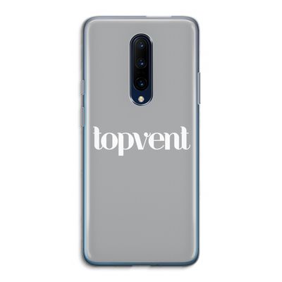 Topvent Grijs Wit: OnePlus 7 Pro Transparant Hoesje