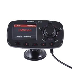 Albrecht DR57 DAB+ ontvanger Handsfree-functie, Zuignaphouder