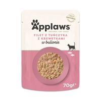 APPLAWS Tuna Fillet with prawn in broth - nat kattenvoer - 70g