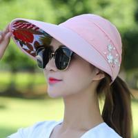 Vrouwen zomer casual uitgaan ultraviolet-proof Koreaanse stijl gevouwen zon blok hoed ademend en licht