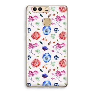 Bloemetjes: Huawei P9 Transparant Hoesje