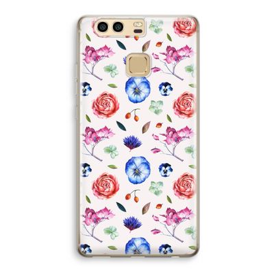 Bloemetjes: Huawei P9 Transparant Hoesje