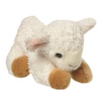 Nature Planet Pluche kleine schaap/Lammetje knuffel - wit - 14 cm