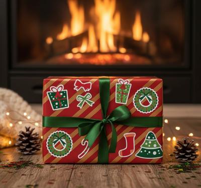 Kerst sticker klassieke kerst elementen