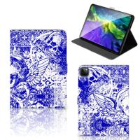 Tablettasje iPad Pro 11 2020/2021/2022 Angel Skull Blauw
