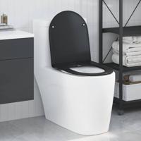 VidaXL Toiletzitting zwart 47 x 36 x 3,4 cm duroplast