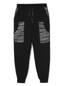 Missoni Kids pantalon de jogging à rayures - Noir