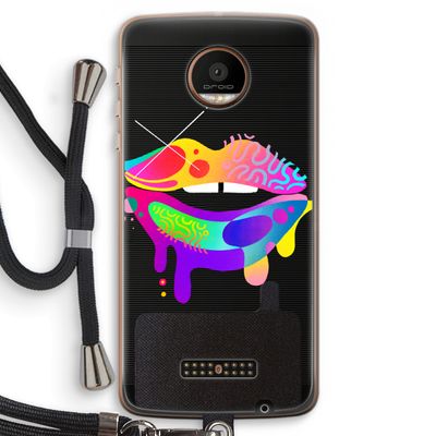 Lip Palette: Motorola Moto Z Force Transparant Hoesje met koord