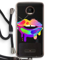 Lip Palette: Motorola Moto Z Force Transparant Hoesje met koord