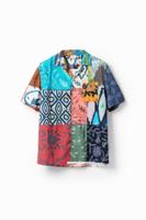 Gekleurde patchwork blouse - MATERIAL FINISHES - M