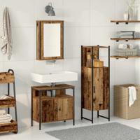 3-delige badkamermeubelset Oude Hout Engineered Hout