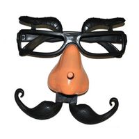 Fopneus/Fun bril met neus en wenkbrauwen - thumbnail