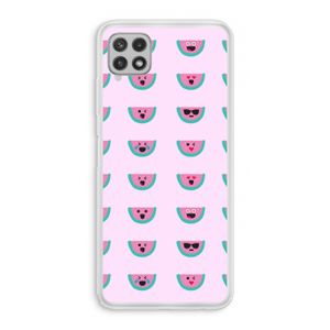 Smiley watermeloenprint: Samsung Galaxy A22 4G Transparant Hoesje