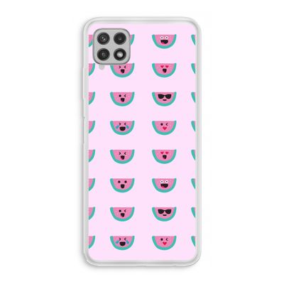 Smiley watermeloenprint: Samsung Galaxy A22 4G Transparant Hoesje