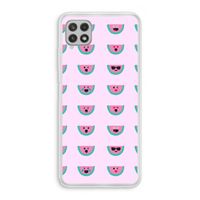 Smiley watermeloenprint: Samsung Galaxy A22 4G Transparant Hoesje