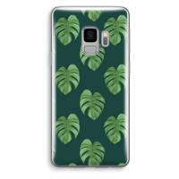 Monstera leaves: Samsung Galaxy S9 Transparant Hoesje - thumbnail