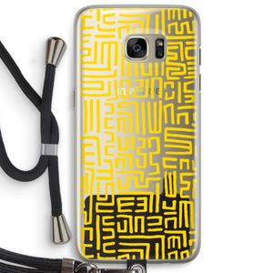 Majorelle Blue Print: Samsung Galaxy S7 Edge Transparant Hoesje met koord