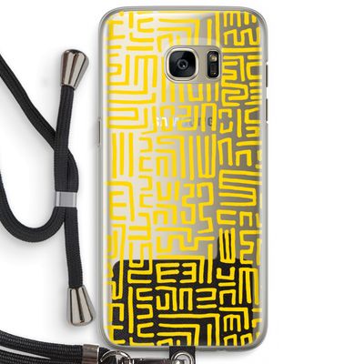 Majorelle Blue Print: Samsung Galaxy S7 Edge Transparant Hoesje met koord