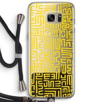 Majorelle Blue Print: Samsung Galaxy S7 Edge Transparant Hoesje met koord