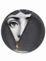 Fornasetti assiette à imprimé visage - Noir - thumbnail