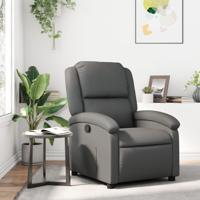 Relaxfauteuil grijs kunstleer