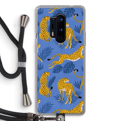 Luipaard: OnePlus 8 Pro Transparant Hoesje met koord