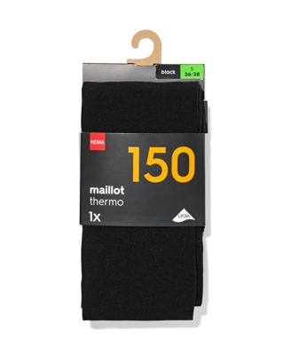 HEMA Dames thermo maillot 150denier zwart (zwart)