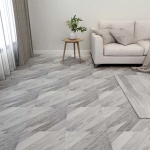 VidaXL Vloerplanken zelfklevend 55 st 5,11 m² pvc gestreept grijs