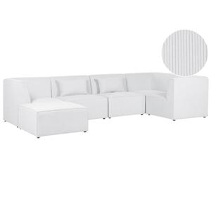 Beliani LEMVIG - Modulaire Sofa-Wit-Corduroy