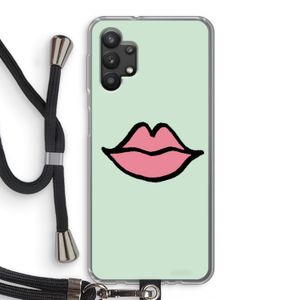 Kusje: Samsung Galaxy A32 5G Transparant Hoesje met koord