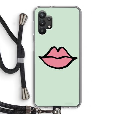 Kusje: Samsung Galaxy A32 5G Transparant Hoesje met koord