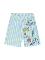 MSGM Kids short de bain à imprimé graphique - Bleu - thumbnail