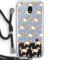 Doggy: Samsung Galaxy J3 (2017) Transparant Hoesje met koord