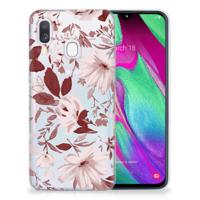 Hoesje maken Samsung Galaxy A40 Watercolor Flowers - thumbnail