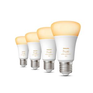 Philips Lighting Hue LED-lamp (4 stuks) 871951432828000 Energielabel: F (A - G) Hue White Ambiance E27 Viererpack 4x570lm 60W E27 9 W Warmwit tot koudwit