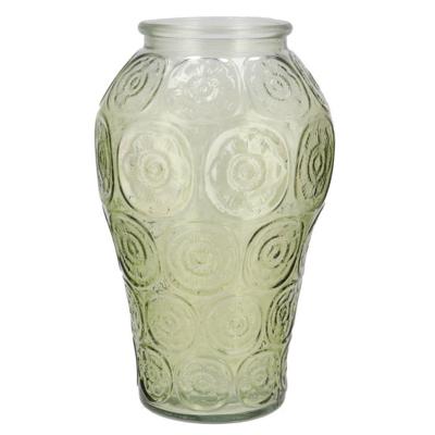 Bloemenvaas Circle - boeket vaas - glas - lichtgroen - 15 x 25 cm